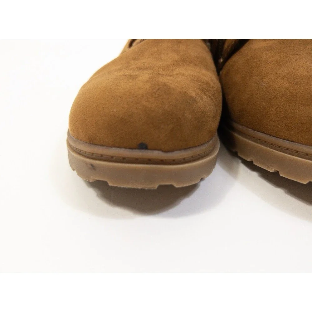 Cat & Jack Boys Size 6 Brown Chukka Shoes With Faux Fur Lining!